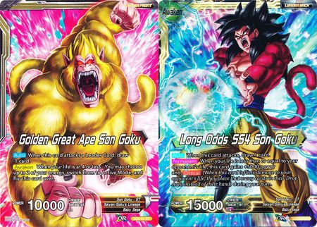 Golden Great Ape Son Goku // Long Odds SS4 Son Goku (SD5-01) [Oversized Cards] | Sanctuary Gaming