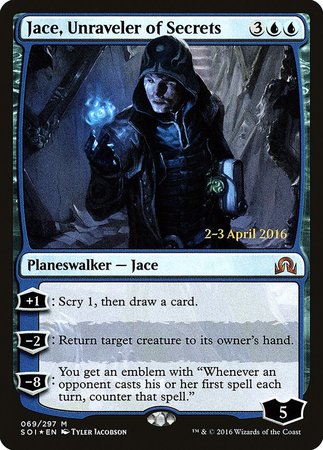 Jace, Unraveler of Secrets [Shadows over Innistrad Promos] | Sanctuary Gaming