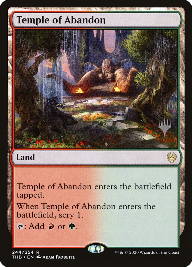 Temple of Abandon (Promo Pack) [Theros Beyond Death Promos] | Sanctuary Gaming