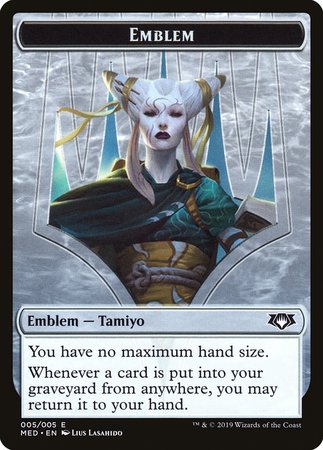 Emblem - Tamiyo, the Moon Sage [Mythic Edition Tokens] | Sanctuary Gaming