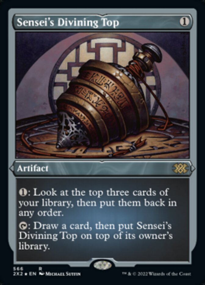 Sensei's Divining Top (Foil Etched) [Double Masters 2022] | Sanctuary Gaming