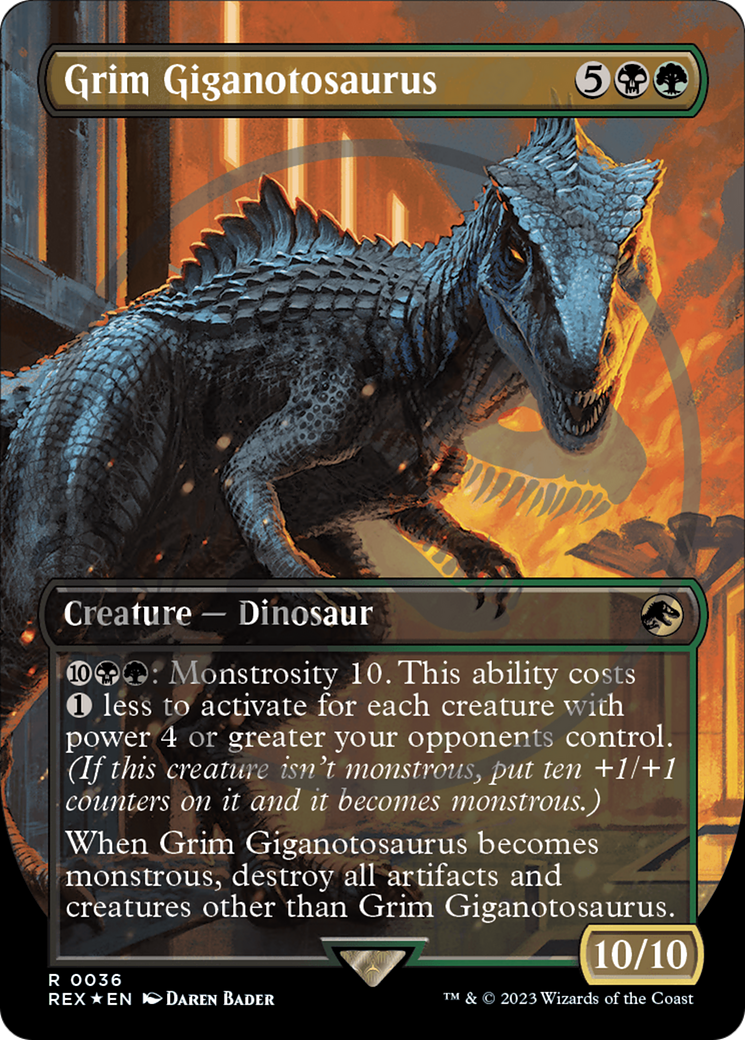 Grim Giganotosaurus Emblem (Borderless) [Jurassic World Collection Tokens] | Sanctuary Gaming