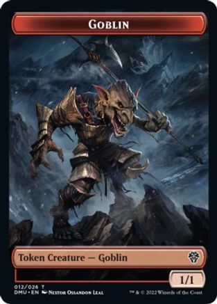 Zombie Knight // Goblin Double-sided Token [Dominaria United Commander Tokens] | Sanctuary Gaming