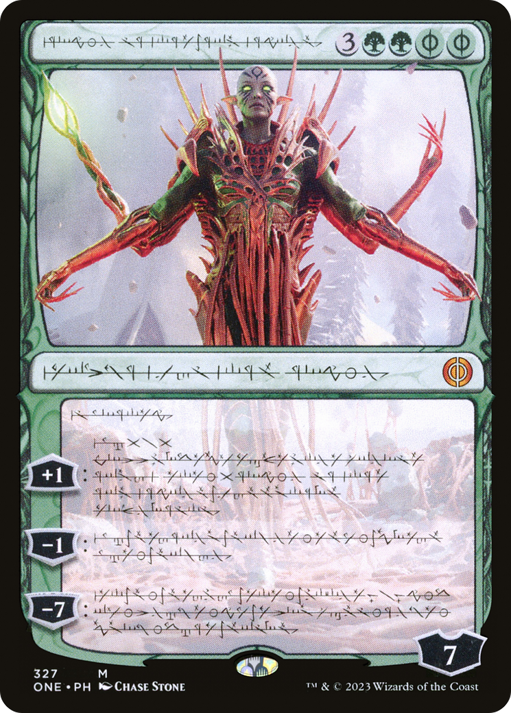 Nissa, Ascended Animist (Phyrexian) [Phyrexia: All Will Be One] | Sanctuary Gaming