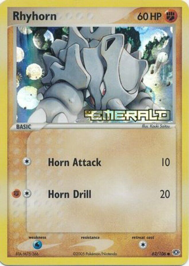 Rhyhorn (62/106) (Stamped) [EX: Emerald] | Sanctuary Gaming