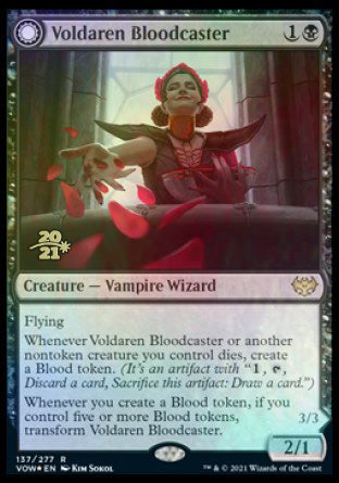 Voldaren Bloodcaster // Bloodbat Summoner [Innistrad: Crimson Vow Prerelease Promos] | Sanctuary Gaming
