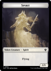 Spirit // Phyrexian Germ Double-Sided Token [Murders at Karlov Manor Commander Tokens] | Sanctuary Gaming