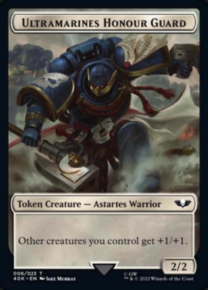 Soldier (003) // Ultramarines Honour Guard Double-sided Token (Surge Foil) [Universes Beyond: Warhammer 40,000 Tokens] | Sanctuary Gaming