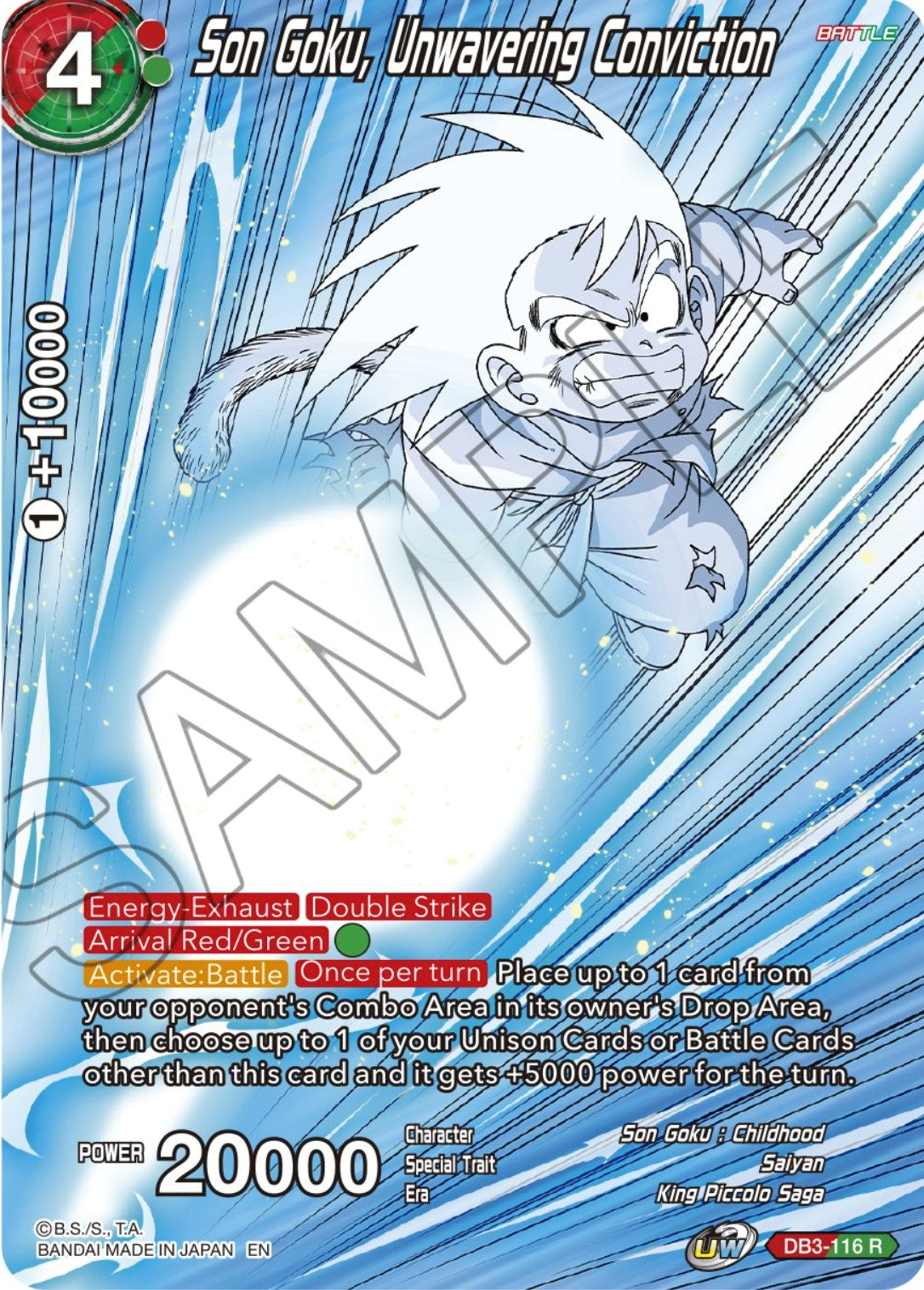 Son Goku, Unwavering Conviction (DB3-116) [Theme Selection: History of Son Goku] | Sanctuary Gaming