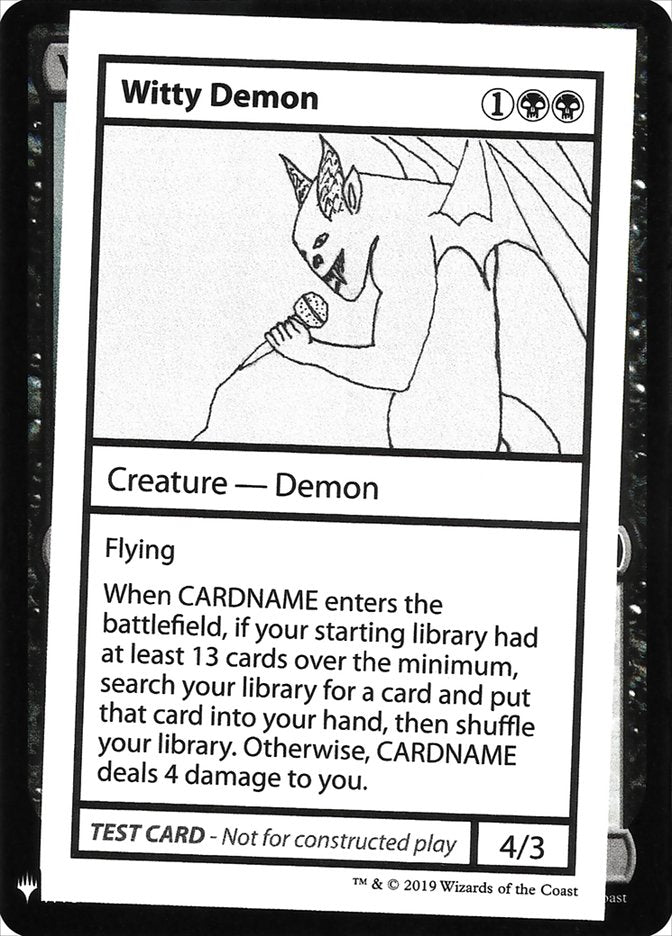 Witty Demon [Mystery Booster Playtest Cards] | Sanctuary Gaming