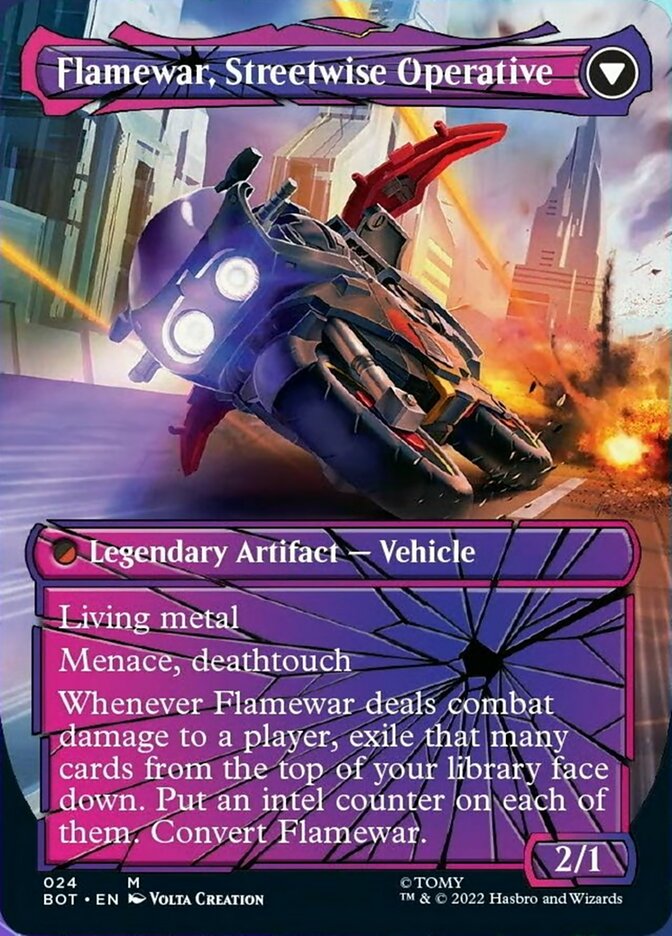 Flamewar, Brash Veteran // Flamewar, Streetwise Operative (Shattered Glass) [Universes Beyond: Transformers] | Sanctuary Gaming