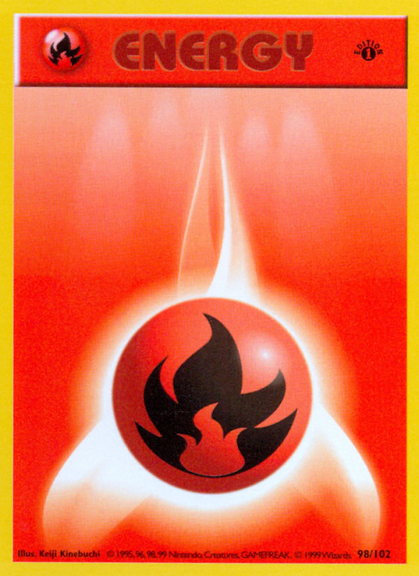 Fire Energy (98/102) (Shadowless) [Base Set 1st Edition] | Sanctuary Gaming