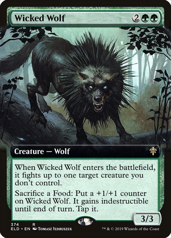 Wicked Wolf (Extended Art) [Throne of Eldraine] | Sanctuary Gaming