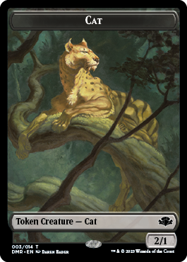 Elephant // Cat (003) Double-Sided Token [Dominaria Remastered Tokens] | Sanctuary Gaming