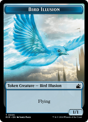 Spirit (0018) // Bird Illusion Double-Sided Token [Ravnica Remastered Tokens] | Sanctuary Gaming