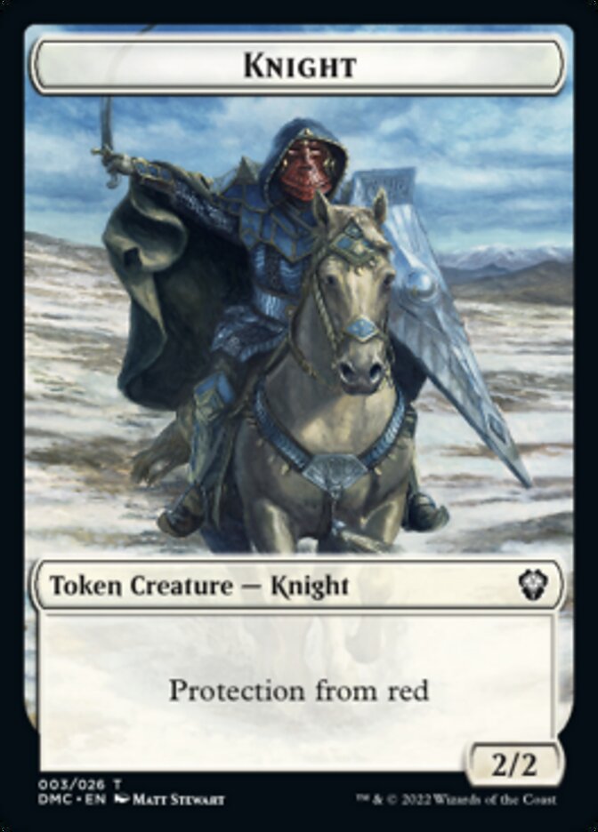 Soldier // Knight Double-sided Token [Dominaria United Tokens] | Sanctuary Gaming