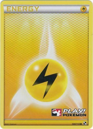 Lightning Energy (108/114) (Play Pokemon Promo) [Black & White: Base Set] | Sanctuary Gaming
