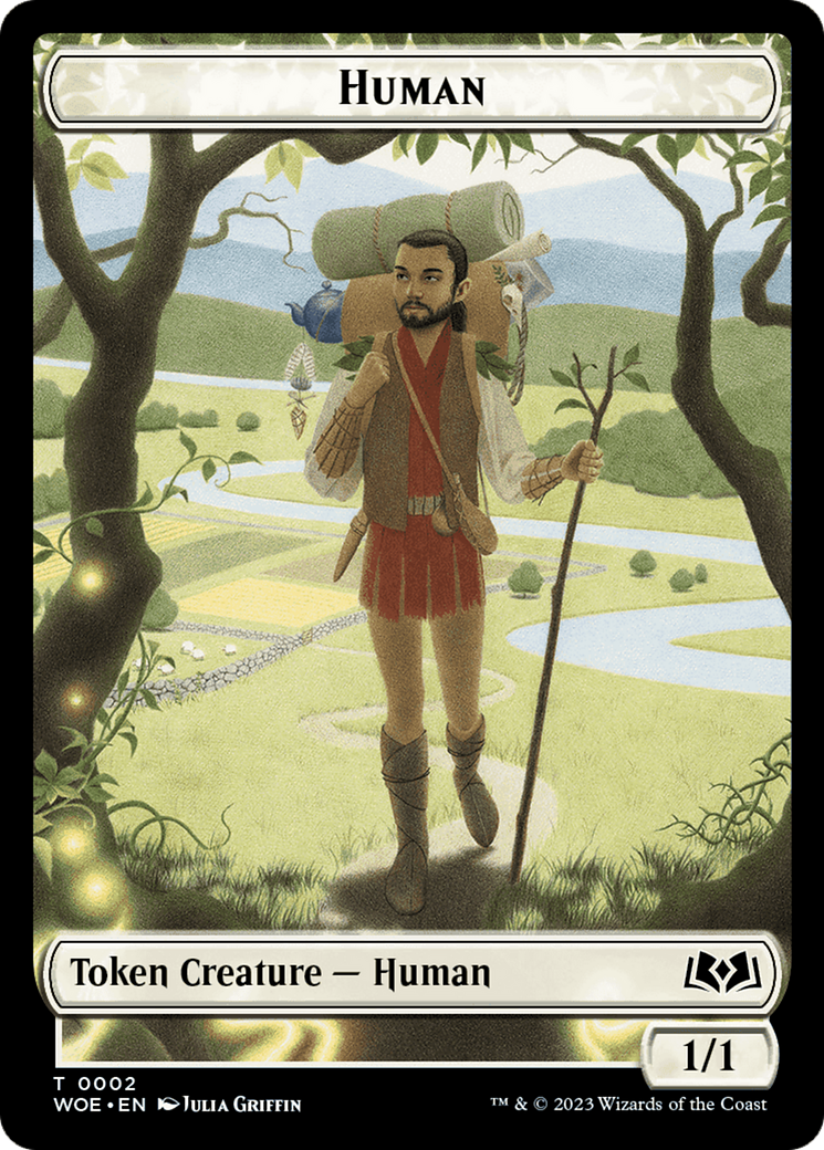 Human // Food (0011) Double-Sided Token [Wilds of Eldraine Tokens] | Sanctuary Gaming
