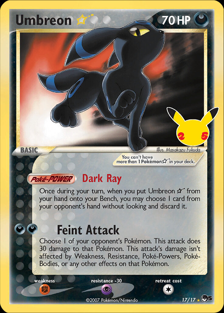 Umbreon (17/17) (Star) [Celebrations: 25th Anniversary - Classic Collection] | Sanctuary Gaming