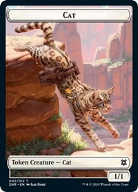Cat // Plant Double-sided Token [Zendikar Rising Tokens] | Sanctuary Gaming