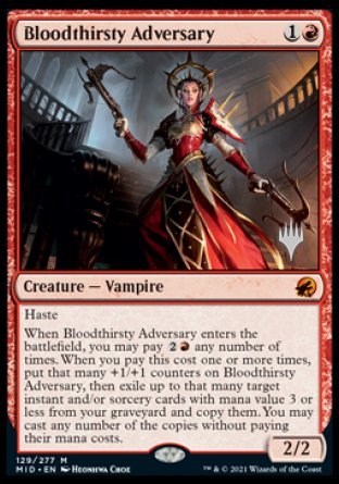 Bloodthirsty Adversary (Promo Pack) [Innistrad: Midnight Hunt Promos] | Sanctuary Gaming