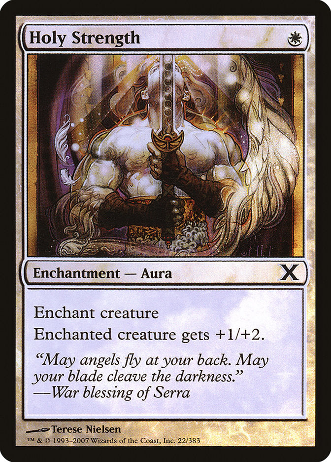 Holy Strength (Premium Foil) [Tenth Edition] | Sanctuary Gaming