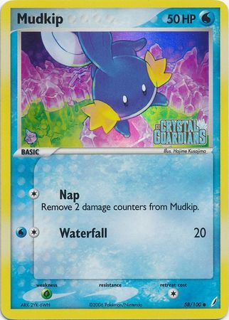 Mudkip (58/100) (Stamped) [EX: Crystal Guardians] | Sanctuary Gaming