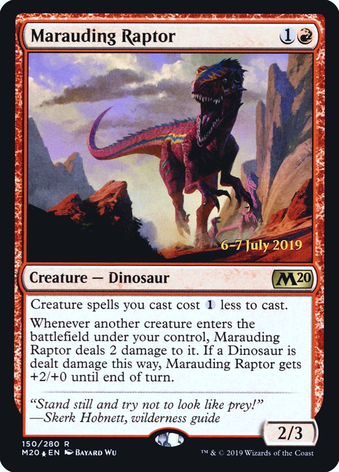 Marauding Raptor  [Core Set 2020 Prerelease Promos] | Sanctuary Gaming