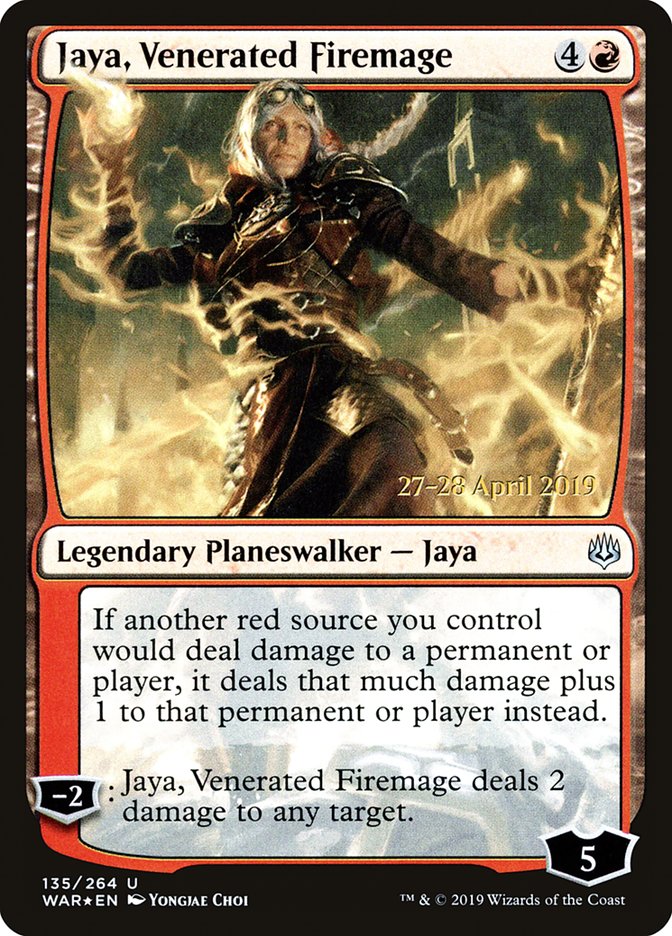 Jaya, Venerated Firemage  [War of the Spark Prerelease Promos] | Sanctuary Gaming