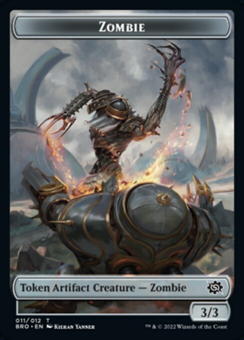 Powerstone // Zombie Double-Sided Token [The Brothers' War Tokens] | Sanctuary Gaming