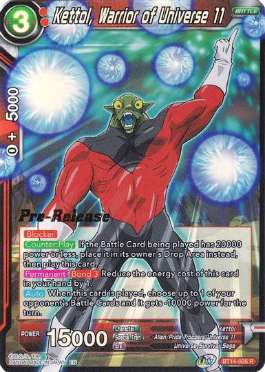 Kettol, Warrior of Universe 11 (BT14-025) [Cross Spirits Prerelease Promos] | Sanctuary Gaming