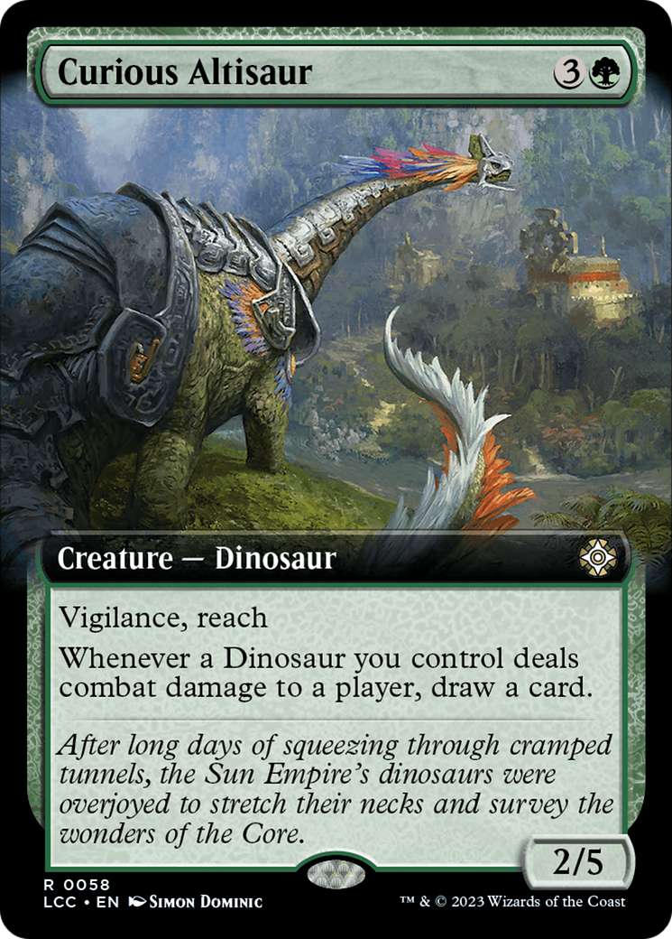 Curious Altisaur (Extended Art) [The Lost Caverns of Ixalan Commander] | Sanctuary Gaming