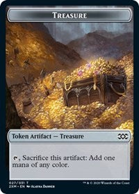 Treasure // Wurm (029) Double-sided Token [Double Masters Tokens] | Sanctuary Gaming