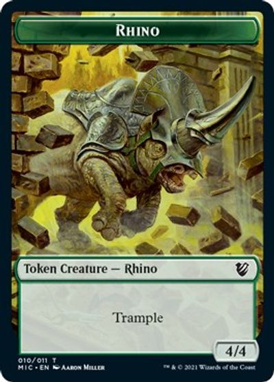 Rhino // Wolf Double-sided Token [Innistrad: Midnight Hunt Commander] | Sanctuary Gaming