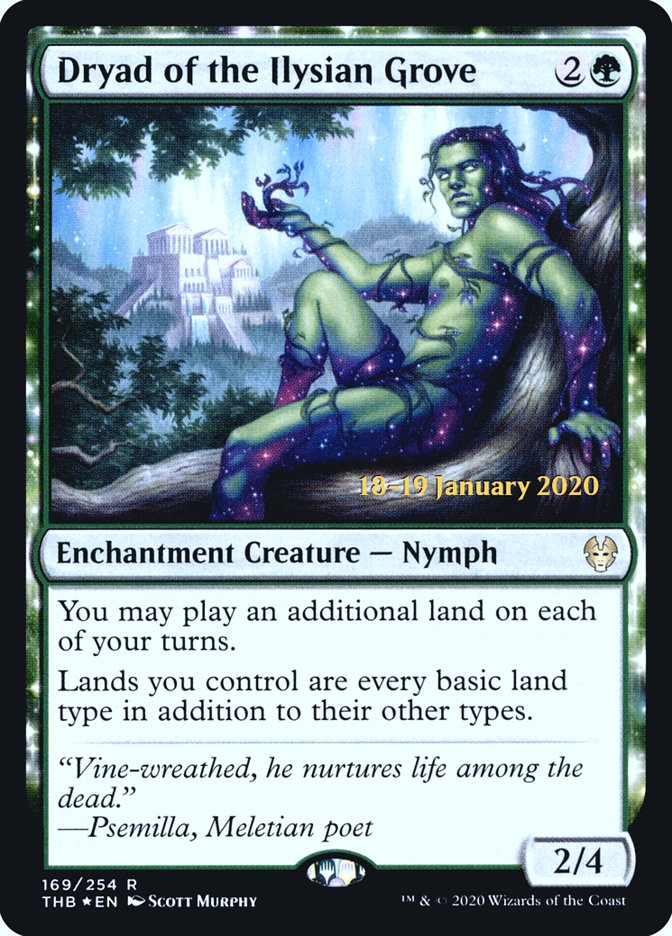 Dryad of the Ilysian Grove [Theros Beyond Death Prerelease Promos] | Sanctuary Gaming