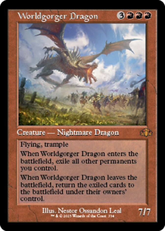 Worldgorger Dragon (Retro) [Dominaria Remastered] | Sanctuary Gaming