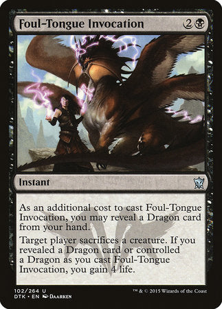 Foul-Tongue Invocation [Dragons of Tarkir] | Sanctuary Gaming