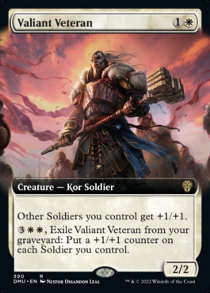 Valiant Veteran (Extended Art) [Dominaria United] | Sanctuary Gaming