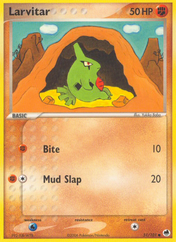 Larvitar (51/101) [EX: Dragon Frontiers] | Sanctuary Gaming