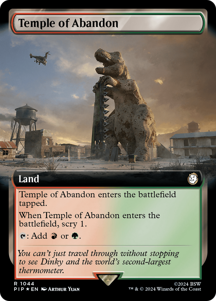 Temple of Abandon (Extended Art) (Surge Foil) [Fallout] | Sanctuary Gaming
