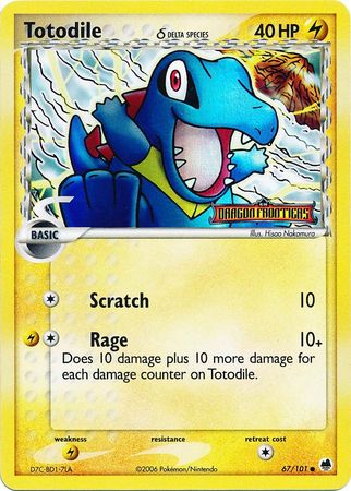 Totodile (67/101) (Delta Species) (Stamped) [EX: Dragon Frontiers] | Sanctuary Gaming
