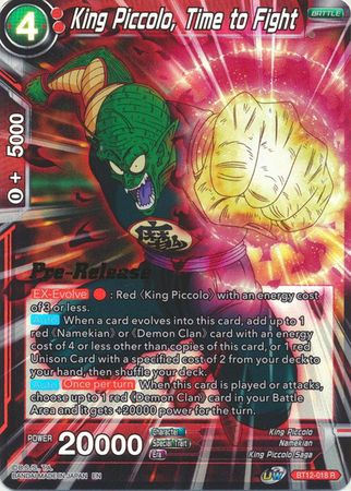 King Piccolo, Time to Fight (BT12-018) [Vicious Rejuvenation Prerelease Promos] | Sanctuary Gaming