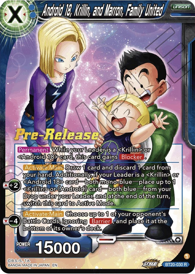 Android 18, Krillin, and Maron, Family United (BT20-030) [Power Absorbed Prerelease Promos] | Sanctuary Gaming