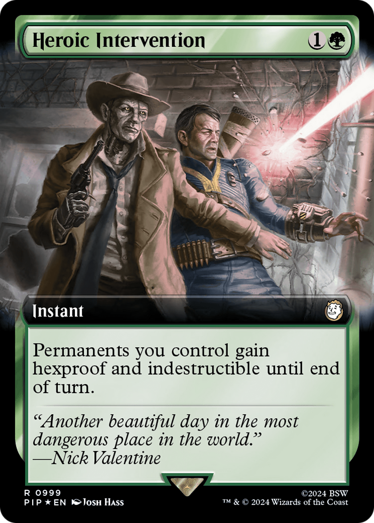 Heroic Intervention (Extended Art) (Surge Foil) [Fallout] | Sanctuary Gaming