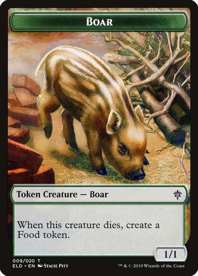 Boar [Throne of Eldraine Tokens] | Sanctuary Gaming