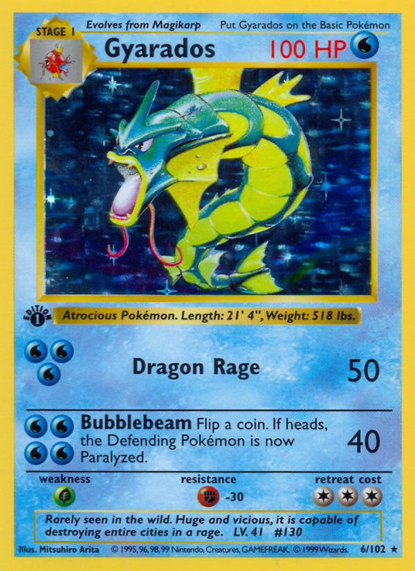 Gyarados (6/102) (Shadowless) [Base Set 1st Edition] | Sanctuary Gaming