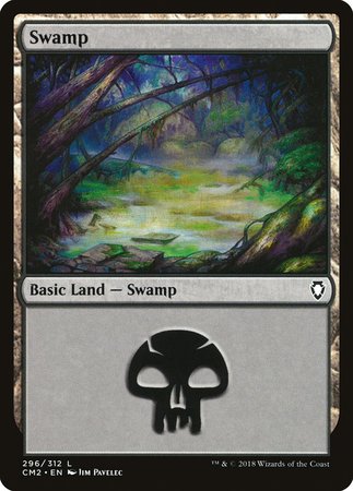 Swamp (296) [Commander Anthology Volume II] | Sanctuary Gaming