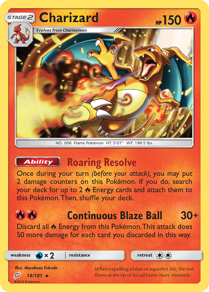 Charizard (14/181) (Cosmos Holo) [Sun & Moon: Team Up] | Sanctuary Gaming