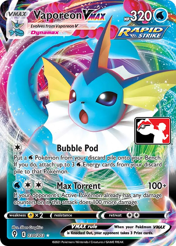 Vaporeon VMAX (030/203) [Prize Pack Series One] | Sanctuary Gaming