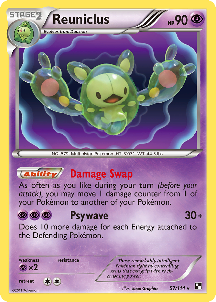 Reuniclus (57/114) [Black & White: Base Set] | Sanctuary Gaming